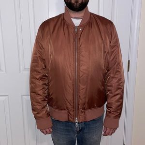 Mauve All Saints puffer jacket